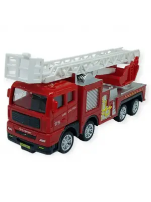 İş Makinaları Serisi - Sürtmeli İtfaiye Aracı 16 cm  - Uzayan Merdiven