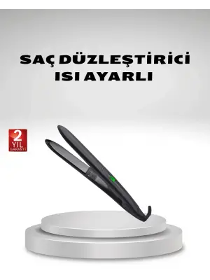Isı Ayarlı Saç Düzleştirici Titanyum Seramik Plaka, Dijital Ekran