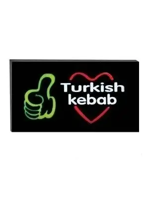 Işıklı Tak Çalıştır Hazır Tabela Turkish Kebap