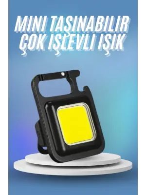 Işıldak Usb Şarjlı Cep El Feneri Taşınabilir Mini Led Işık Çok Fonksiyonlu