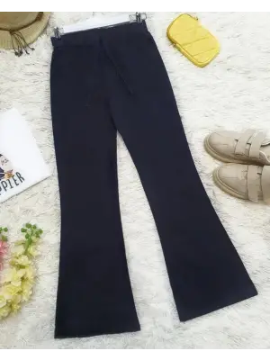 İspanyol Paça Bağcık Detaylı Kot Pantolon  -Laci