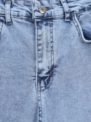 Omarı Yüksek Bel Kot Pantolon - İspanyol Paça Stili