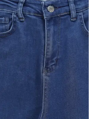 Omarı Yüksek Bel İspanyol Paça Kot Pantolon