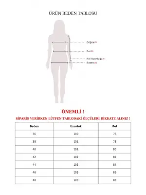 İthal Kumaş İspanyol Paça Pantolon  -Gri