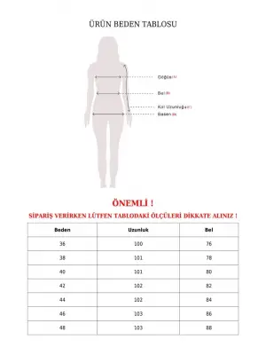 İthal Kumaş İspanyol Paça Pantolon   -Laci