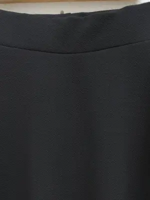 İthal Likralı Krep Kumaş Kiloş Çan Etek -Siyah