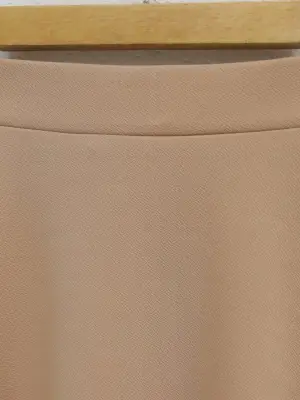 İthal Likralı Krep Kumaş Kiloş Çan Etek -Vizon