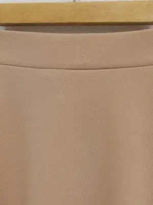 Omarı Vizon Renk Krep Kumaş Çan Etek