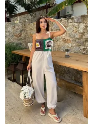 Jasmin Süzüneli Keten Tulum 1280-08