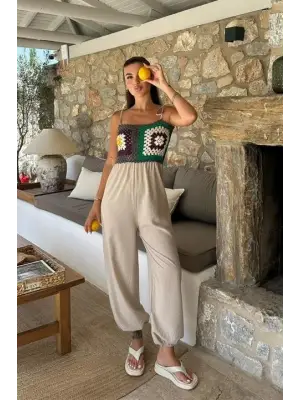 Jasmin Süzüneli Keten Tulum 1280-08
