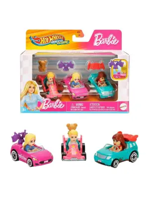 JDG45 Hot Wheels Racerverse Barbie 3 lü Araba Seti