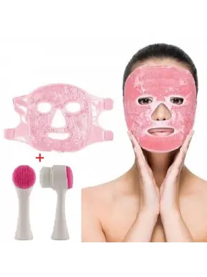 Omarı Yüz Maskesi Baş Ağrısı İçin Jel Buz Paketi ve Cilt Fırçası