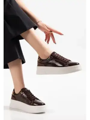 Jetan Kahverengi Rugan Bağcıklı Spor Ayakkabı