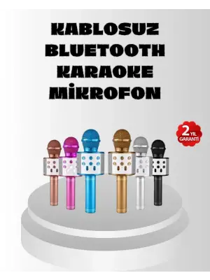 Kablosuz Bluetooth Karaoke Mikrofon  Yankı Efektli