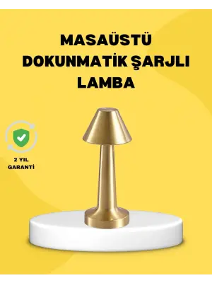 Kablosuz Led Masa Lambası 1800mah 3 Renk Aydınlatma Dokunmatik