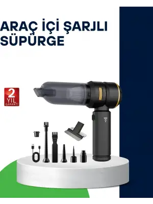 Kablosuz Şarjlı Araç İçi Ve Küçük Alanlar İçin Güçlü Vakumlu Süpürge