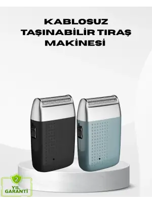 Kablosuz Şarjlı Sakal Tıraş Makinesi – Kuru Kullanım, Uzun Pil Ömrü