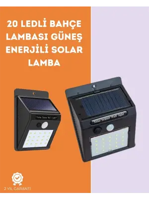 Kablosuz Solar Led Lamba | Bahçe, Veranda, Merdiven Işığı, Otomatik Aç-kapa Sensörlü