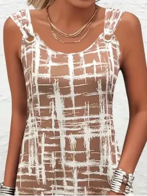 Omarı Kadın Göz Alıcı Askılı Elbise