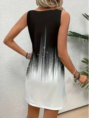 Kadın Askılı Yuvarlak Yakalı Süprem Elbise