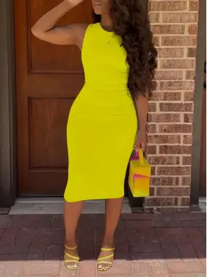 Kadın Bodycon Midi Boy Dalgıç Elbise