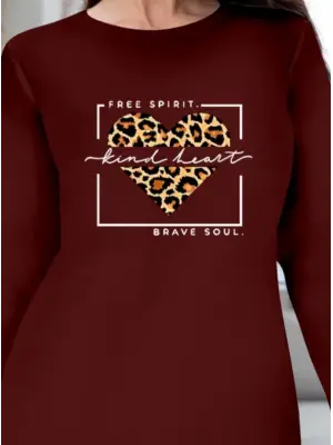 Omarı Desenli Kadın Uzun Kollu Viskon Bluz