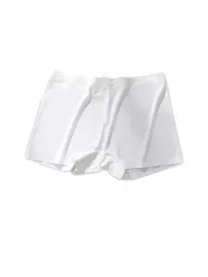 Kadın Dikişsiz Görünmez İz Yapmaz Mini Şort Boxer Beyaz