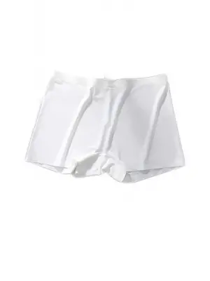 Beyaz Dikişsiz Görünmez İz Yapmaz Mini Şort Boxer Kadın Giyim