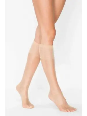 Omarı Parlak Denye Çorap - Kadın Diz Altı