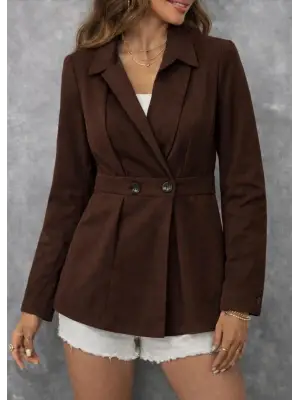 Kadın Düğme Ve Blise Detay Arkası Lastikli Takım