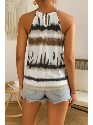 Omarı Desenli Halter Kollu Kadın Supreme Bluz