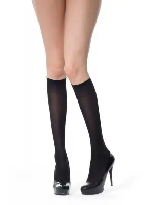 Omarı Kalın Dizaltı Çorap Seti 70 Denye Siyah, 12 Adet