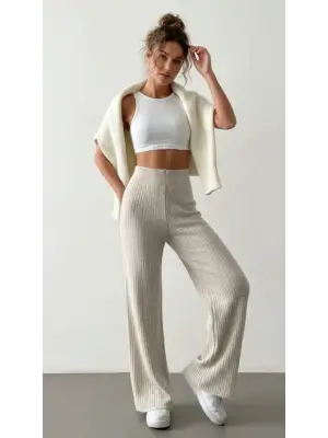 Kadın Kaşkorse Bol Paça Pantolon