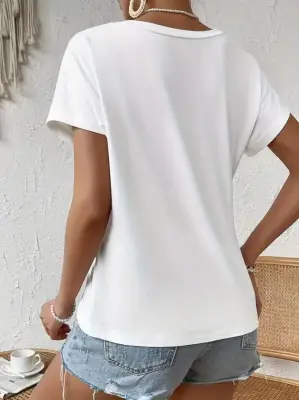 Omarı Asimetrik Kesim Bel Büzgülü Kadın Kısa Kollu Bluz