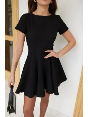 Kadın Kısa Kollu Kiloş Ithal Krep Elbise