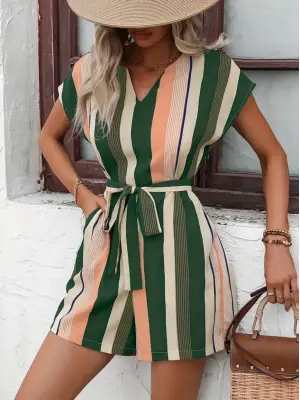 Omarı Yaz Şıklığına Hazır Keten Tulum