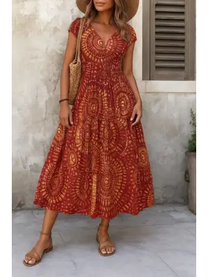 Omarı Elegan Beli Büzgülü Elbise