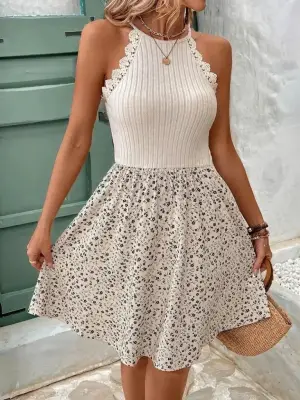 Kadın Omuzlardan Açık Reglan Kol Detaylı üst Fırfırlı Kaşkorse Alt Süprem Elbise