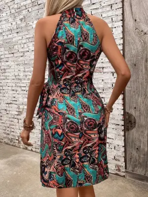 Omarı Omuzlardan Açık Balıkçı Yaka Şifon Elbise