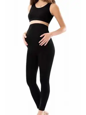 Omarı Uzun Mat Siyah Hamile Taytürk