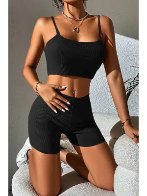 Omarı Siyah Kaşkorse Gecelik Takım