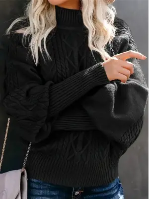 Kadın Uzun Kollu Balıkçı Yaka Triko Kazak