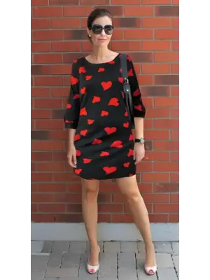 Kadın Uzun Kollu Bisiklet Yaka Dalgıç Mini Boy Elbise