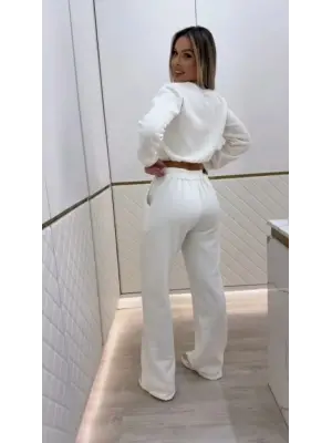 Etnik Desenli İki İplik Takım Elbise