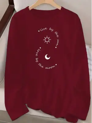 Kadın Uzun Kollu Desenli Viskon Bluz