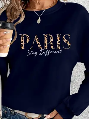 Kadın Desenli Uzun Kollu Bluz