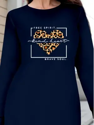 Kadın Uzun Kollu Bisiklet Yaka Desenli Viskon Iki Iplik Bluz