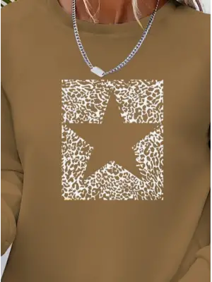 Kadın Uzun Kollu Desenli Viskon Bluz