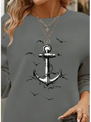 Kadın Uzun Kollu Bisiklet Yaka Viskon Bluz