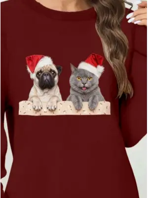 Kadın Uzun Kollu Bisiklet Yaka Desenli Viskon Iki Iplik Elbise